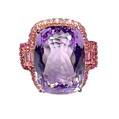 Amethyst, Ruby & Pink Sapphires Ring