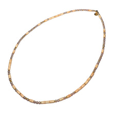 Load image into Gallery viewer, Pearl and Italian Carneola Morse Code Necklace