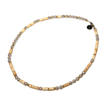 Load image into Gallery viewer, Pearl and Italian Carneola Morse Code Necklace