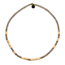 Load image into Gallery viewer, Pearl and Italian Carneola Morse Code Necklace